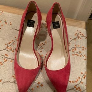 Suede pink heels